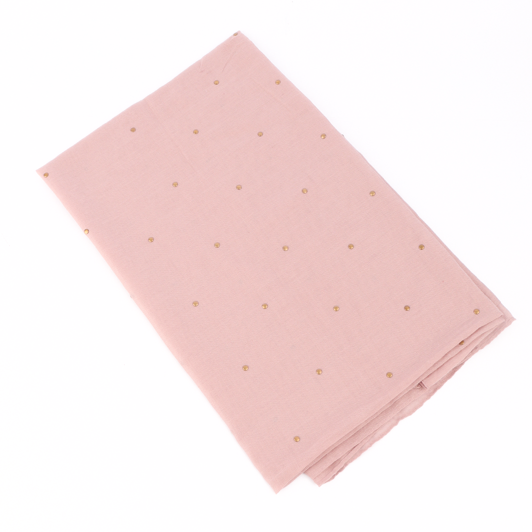 Studded Lawn Rose Pink Scarf