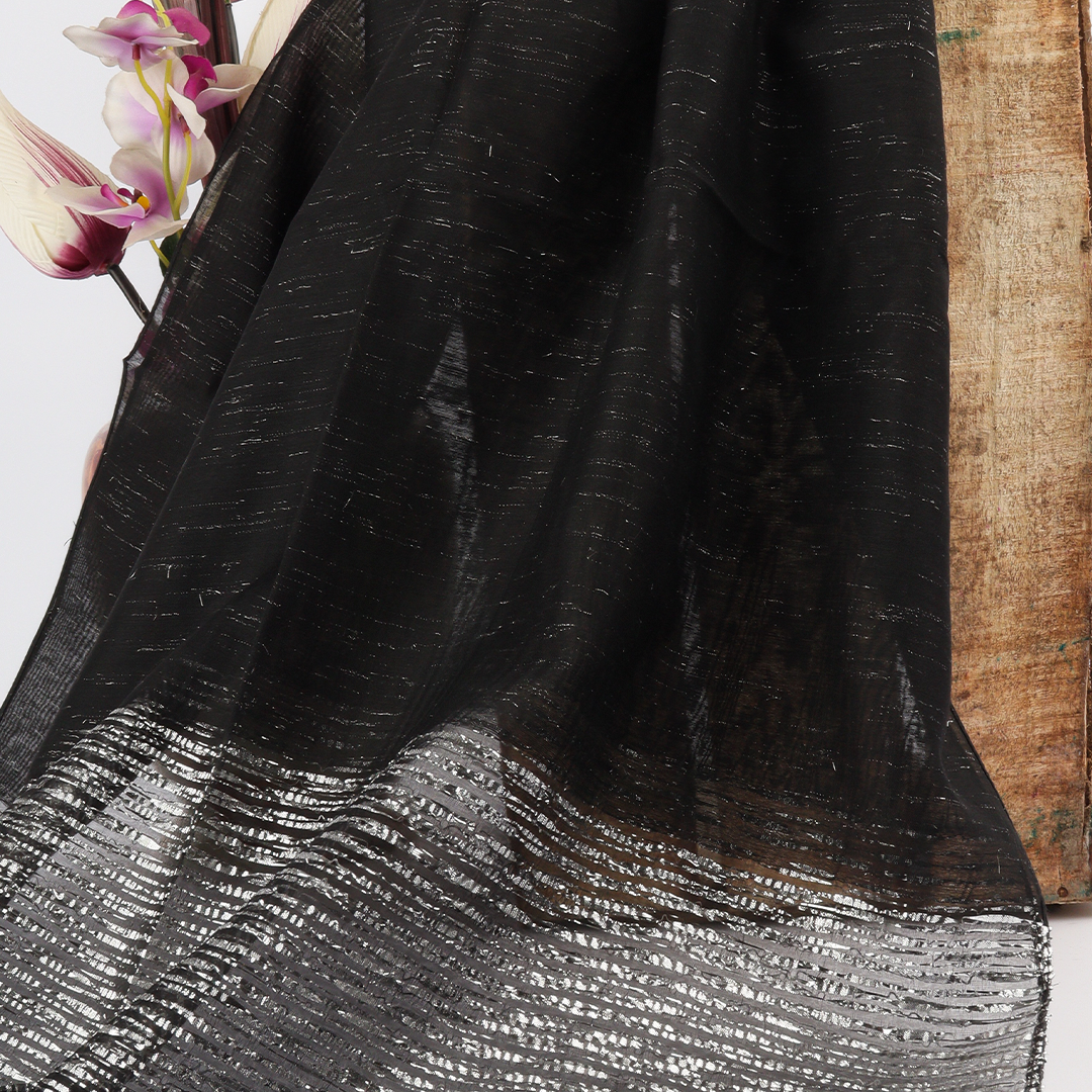 Organza Black Scarf