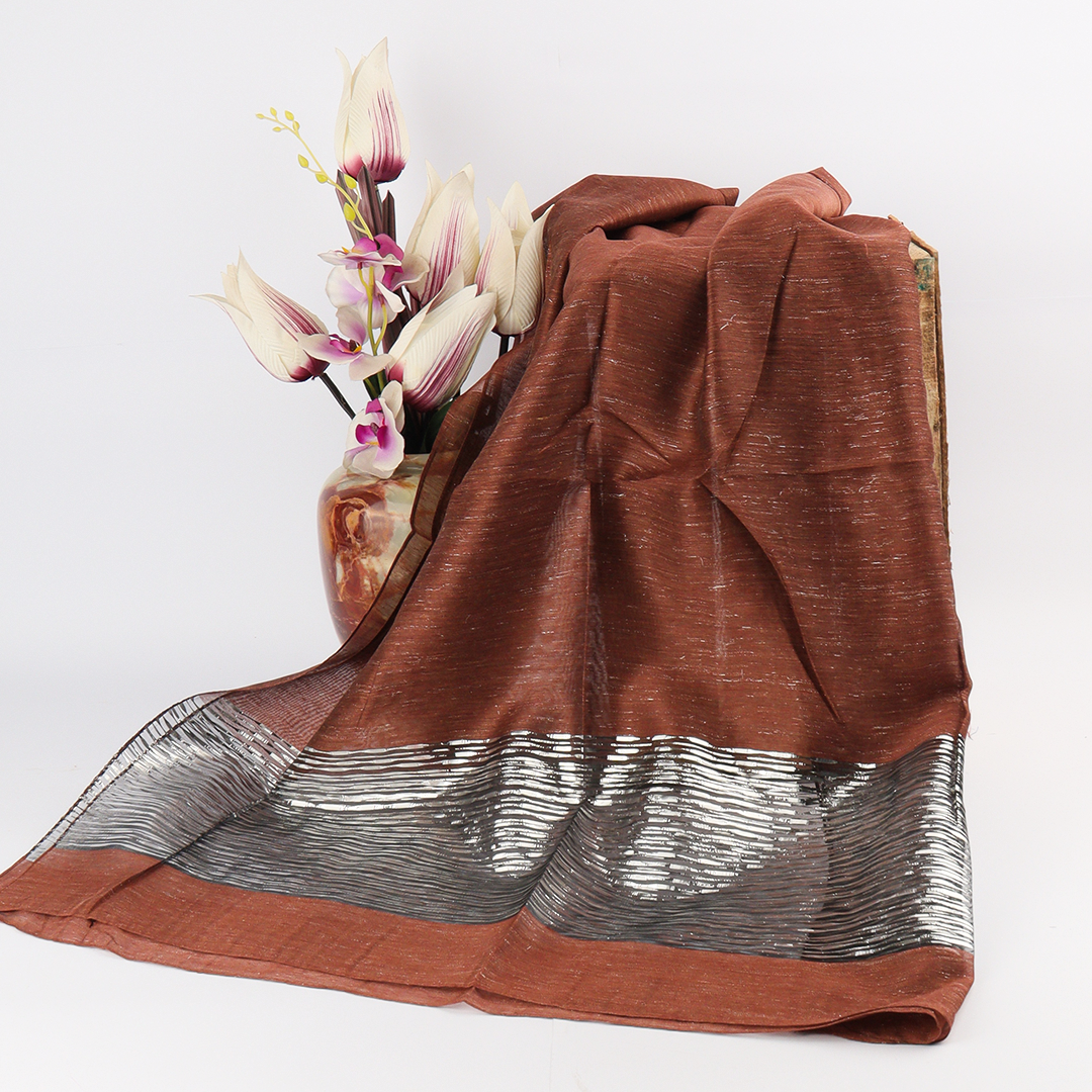 Organza  Brown Scarf