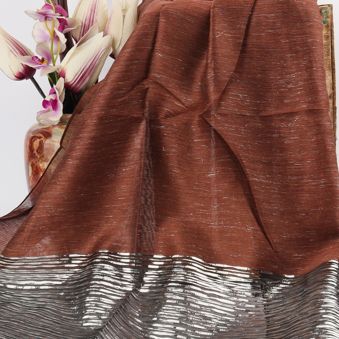 Organza  Brown Scarf